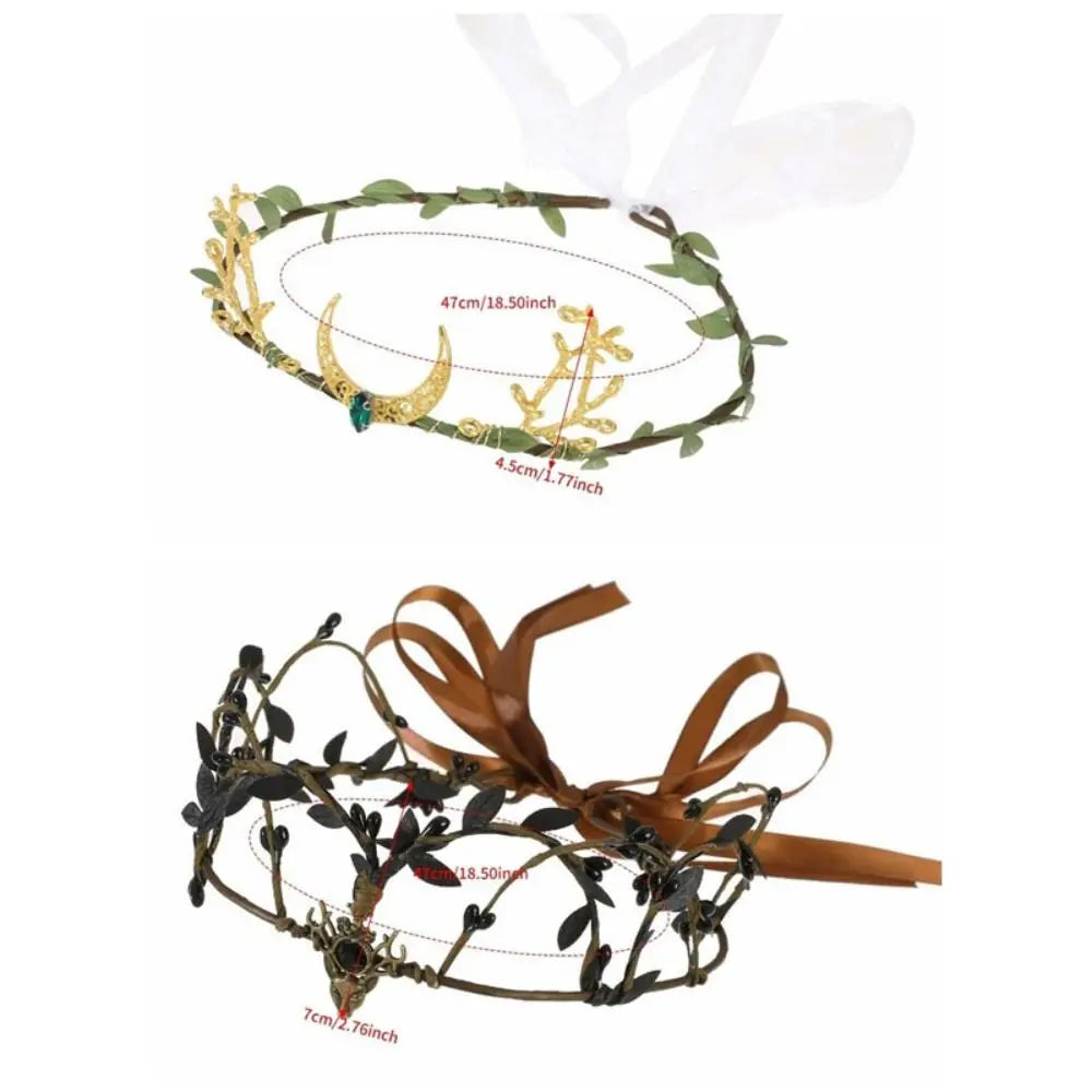 Elven Flower Crown Tiara – Rhinestone Fairy Headpiece Costume Tiara Headpiece Axl