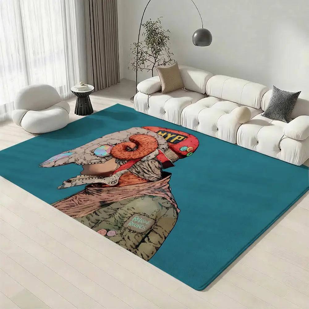 Kenshi Yonezu Flannel Floor Mat – Non-Slip Soft Indoor Rug Indoor Flannel Rug Axl