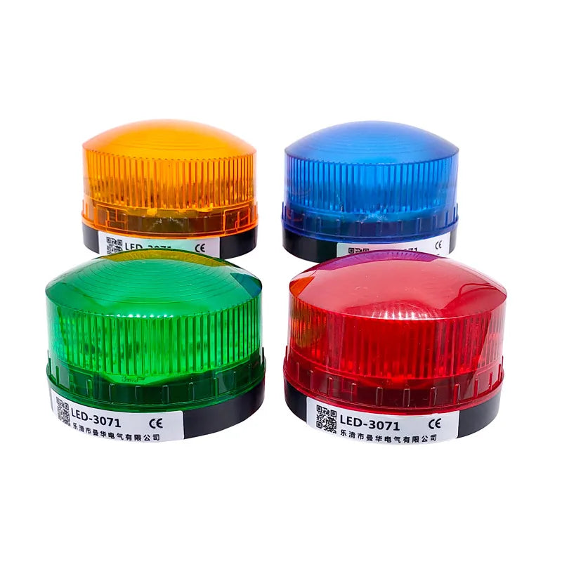 LED Strobe Warning Light with Buzzer | 12V 24V 220V IP44 Strobe Warning Light Axl