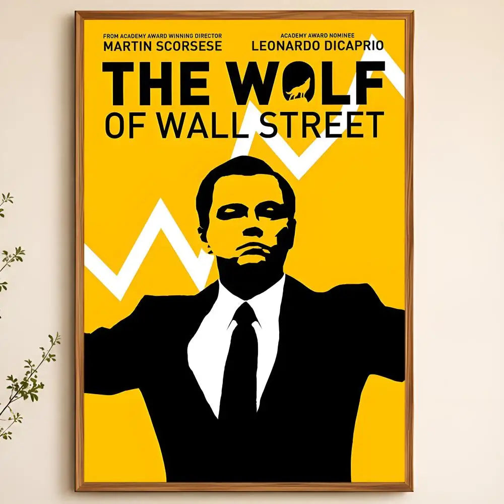 Wolf of Wall Street Movie Poster – Peel & Stick PVC Wall Art Movie Wall Poster Axl White14 60X90cmNoframe