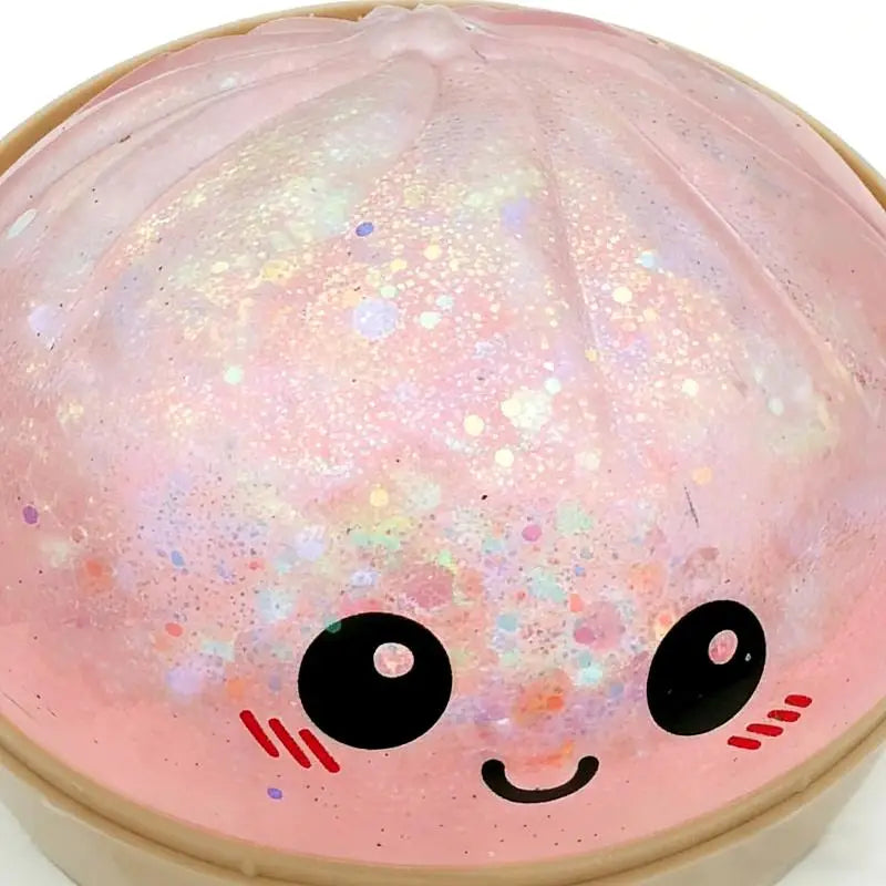 Oversized Rainbow Dumpling Squeeze Fidget Toy – Glitter Silicone Sensory Fidget Toy Axl