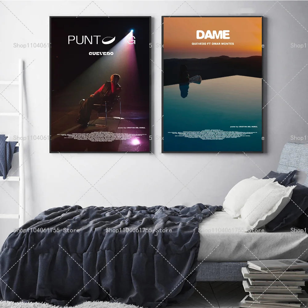 Quevedo Music Poster – Self-Adhesive Waterproof Wall Art Sticker Wall Art Poster Axl