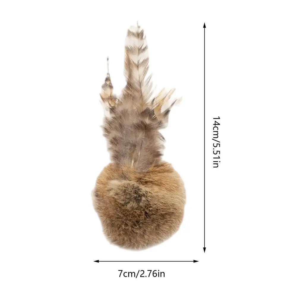 Soft Rabbit Hair Cat Ball Toy – Interactive Indoor Cat Toy Interactive Cat Toy Axl As picture