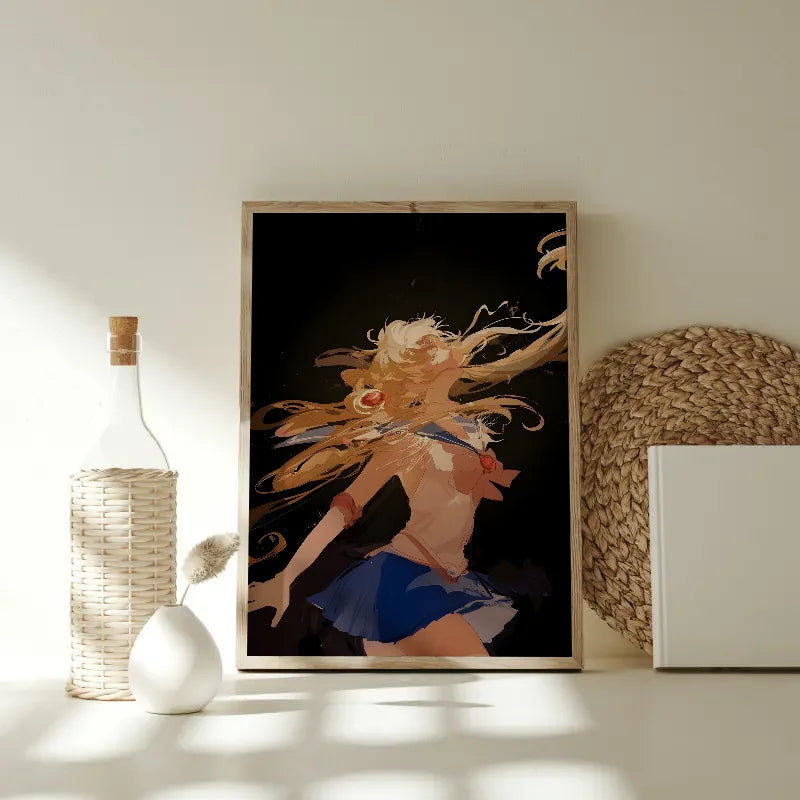 Japanese Anime Sailor Moon Wall Poster Self-Adhesive Sticker Anime Wall Poster Axl