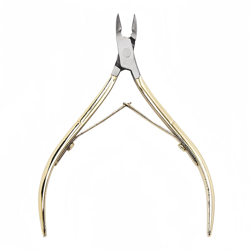 Professional Stainless Steel Cuticle Nipper – Manicure & Pedicure Cuticle Nipper Axl golden