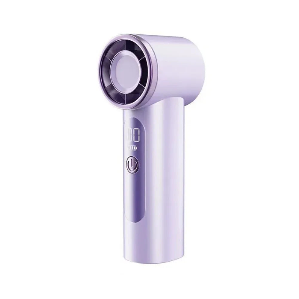 USB Rechargeable Handheld Fan – Quiet Portable Turbo Desktop Fan Portable Handheld Fan Axl Purple