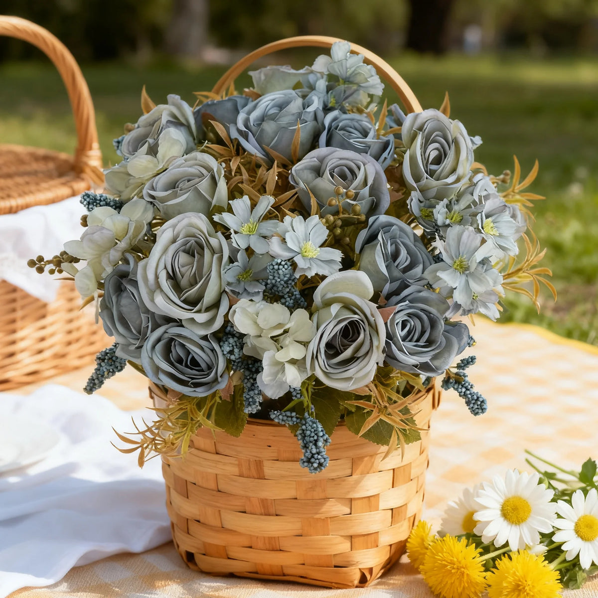 Artificial Silk Rose Peony Bouquet – Wedding & Home Décor Artificial Flower Bouquet Axl