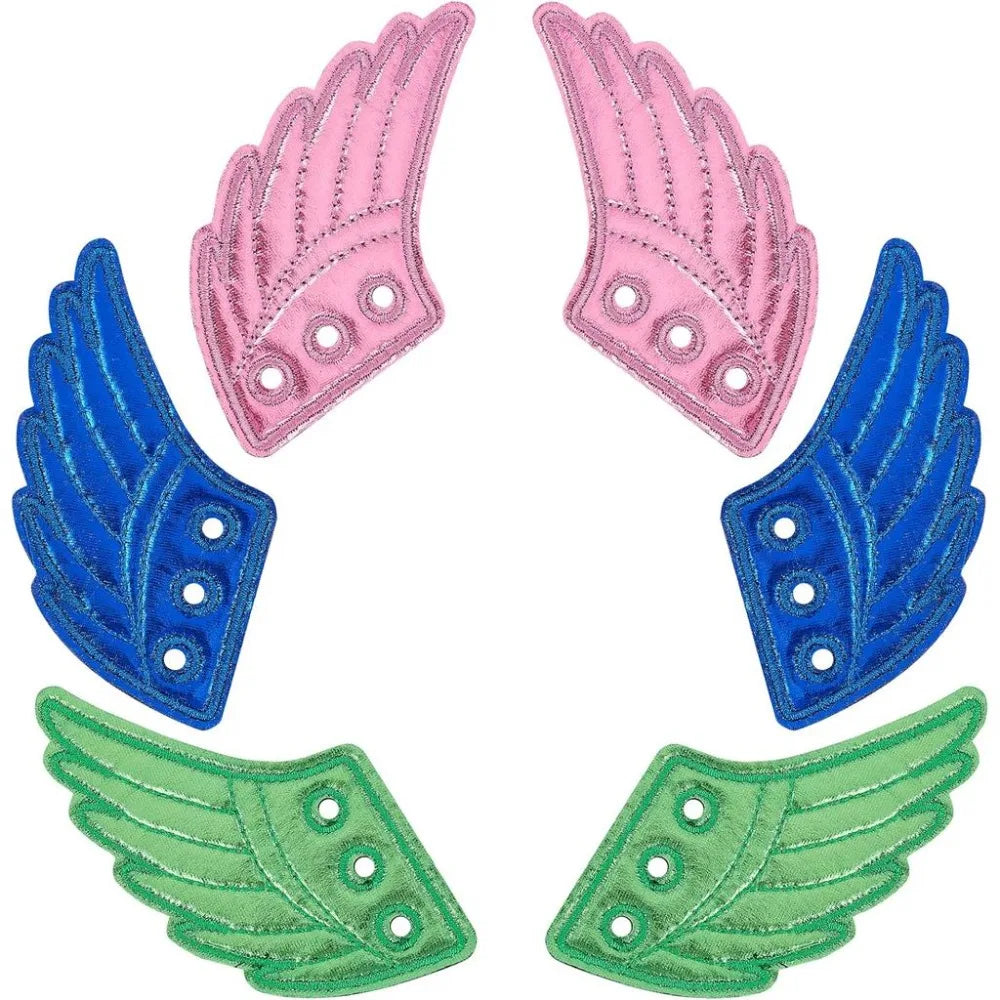 Angel Wings Shoe Clips – 3 Pairs Sparkle Lace Decorations Shoe Clip Accessory Axl