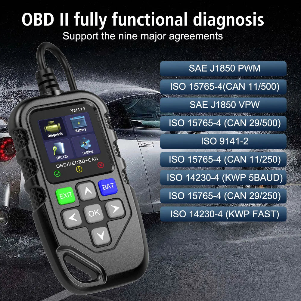 OBD2 Code Reader & Scanner – Multi-Language Car Diagnostic Tool OBD2 Diagnostic Scanner Axl