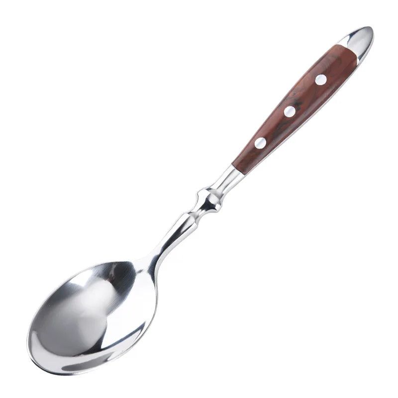 Elegant Stainless Steel Cutlery Set – Fork, Spoon & Steak Knife Stainless Steel Flatware Axl 1 Pc table spoon China Mainland
