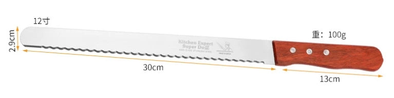 Stainless Steel Bread Knife 8–14 Inch | Serrated Cake Slicer Bread Knife Axl wave tooth 12inch