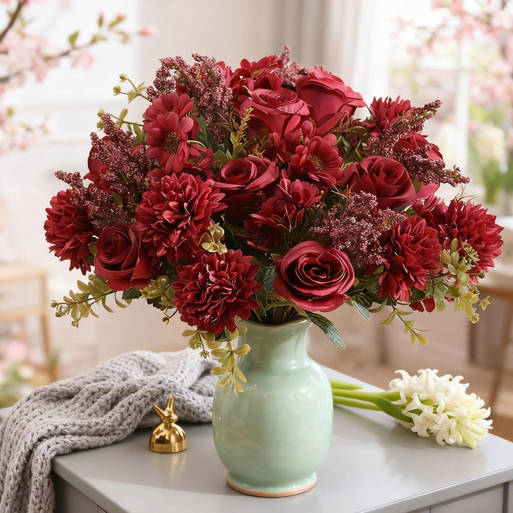 Artificial Silk Rose Bouquet – Bridal, Wedding & Home Décor Artificial Flower Bouquet Axl