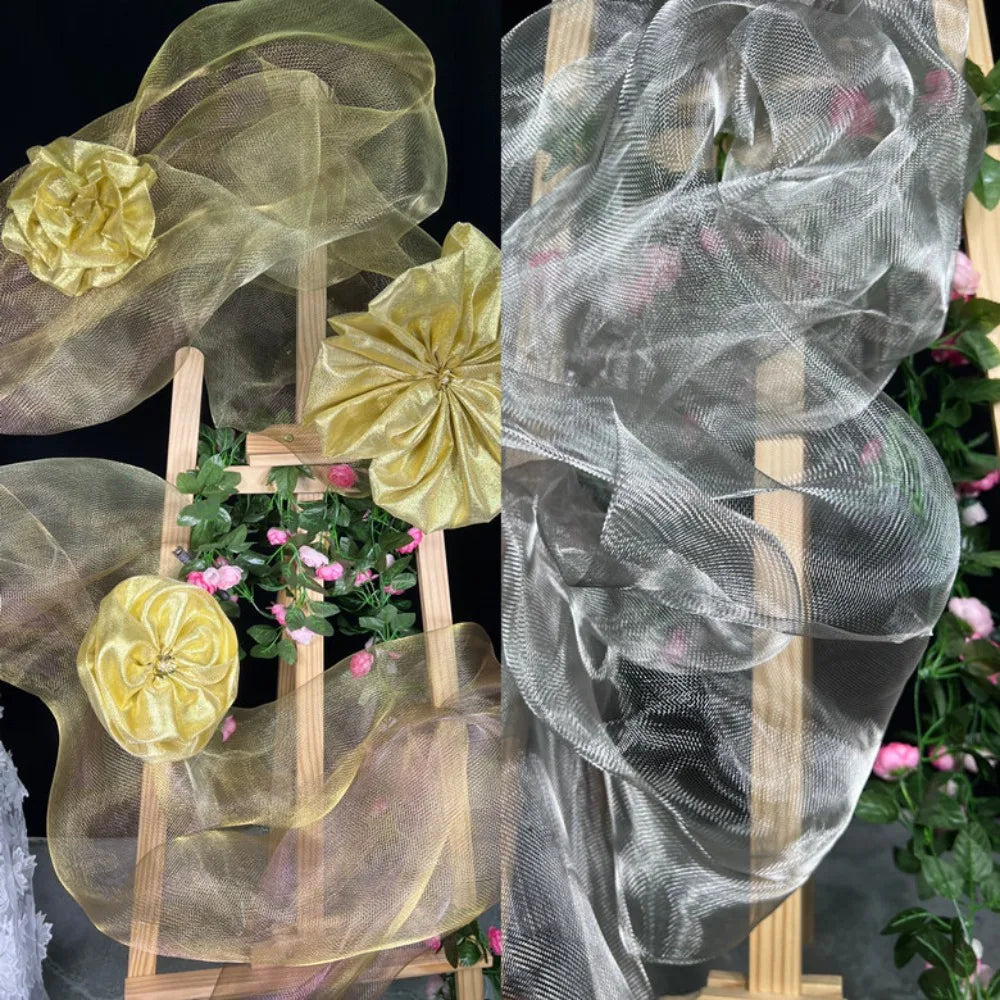Shapeable Wire Mesh Organza Fabric – DIY Cloud Decoration Decorative Craft Fabric Axl