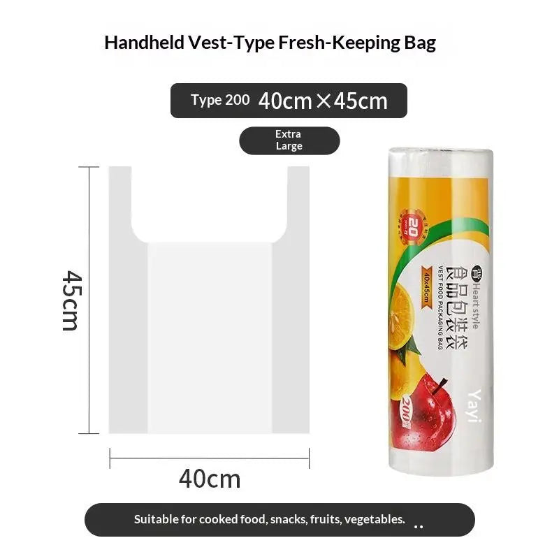 Food Grade PE Food Preservation Bags 200/300/500 Pcs Roll Food Storage Bags Axl XXL