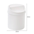 Mini Desktop Trash Can with Lid – Small Desk Bin Organizer Desktop Trash Can Axl Beige