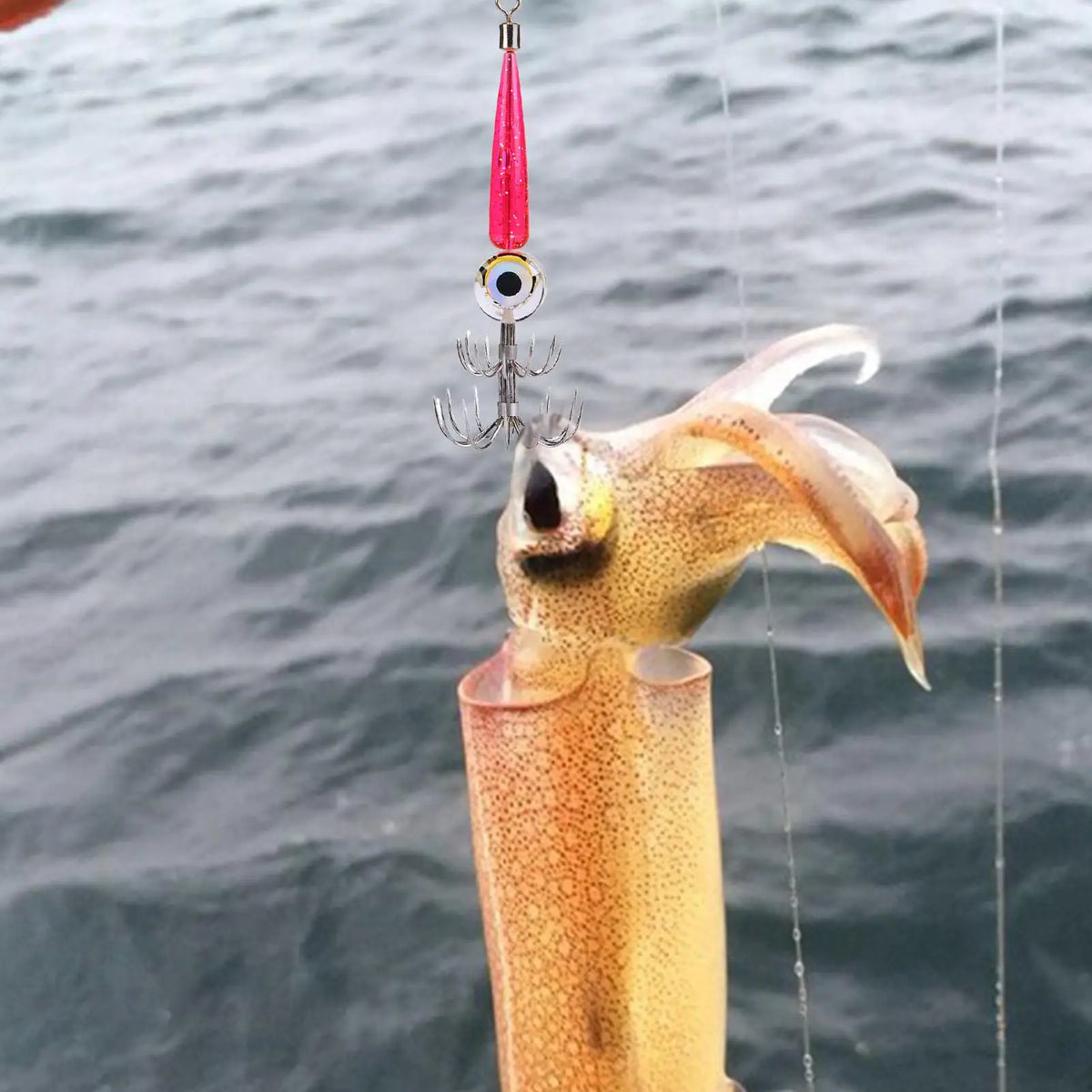 LED Glow Squid Jig Hook – Saltwater Waterproof Fishing Lure Squid Fishing Lure Axl