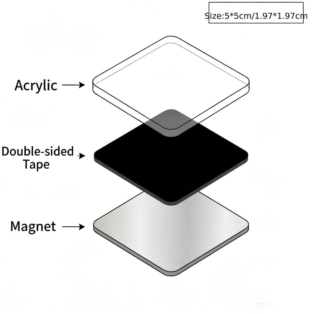 60-Piece Handmade Acrylic Fridge Magnets – Creative 20-Set Kit Refrigerator Magnets Axl