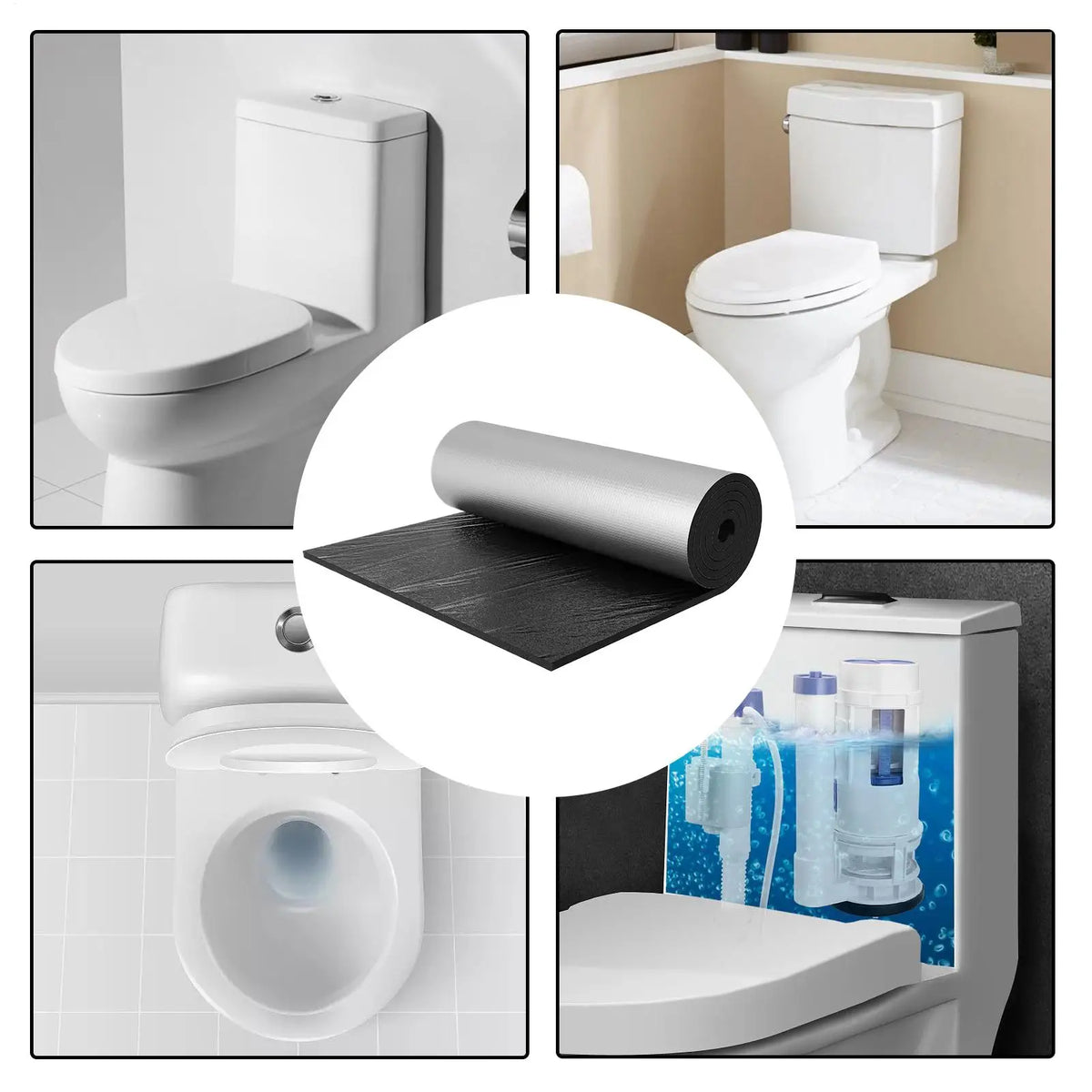 Toilet Tank Insulation Kit – Self-Adhesive Anti-Condensation Liner Tank Insulation Liner Axl