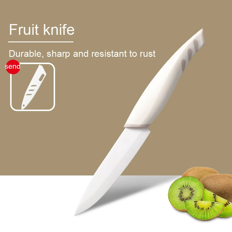 Professional Ceramic Paring Knife with Cover – Fruit & Baby Food Ceramic Paring Knife Axl Red