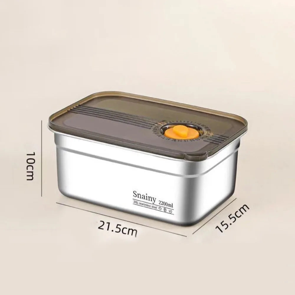 Stainless Steel Leak-Proof Bento Lunch Box – 3 Sizes Bento Lunch Box Axl 2200ml
