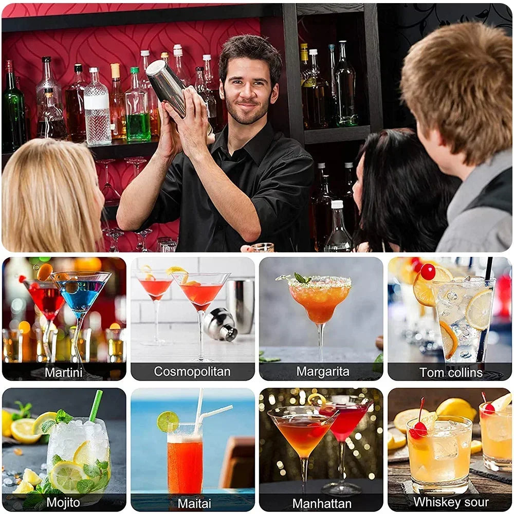304 Stainless Steel Cocktail Shaker – 25oz Boston Bar Shaker Cocktail Shaker Axl