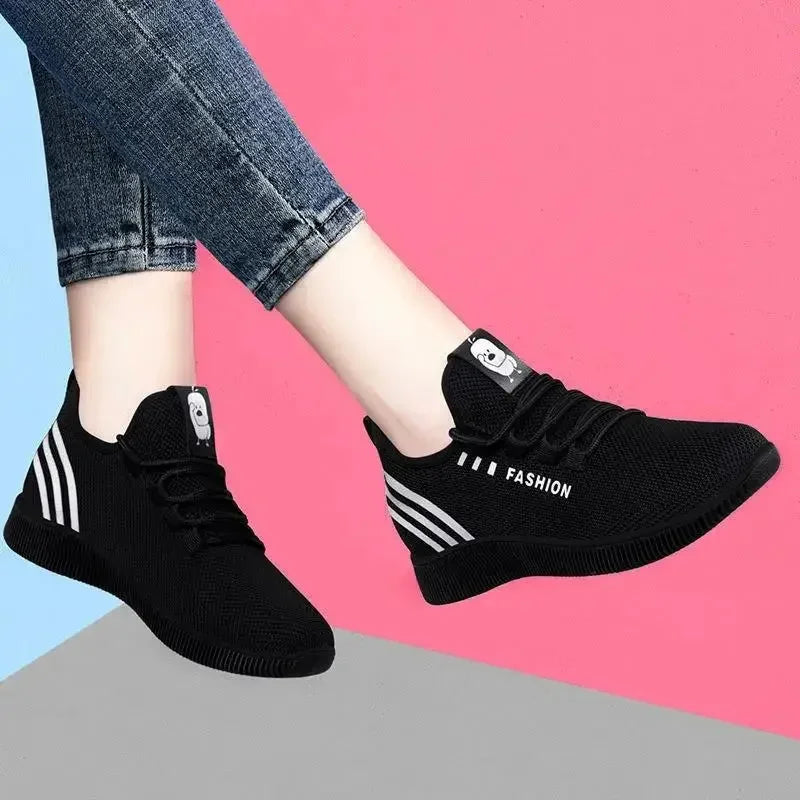 Women's Slip-On Daisy Casual Walking Sneakers | Breathable Women's Casual Sneakers Axl black 40