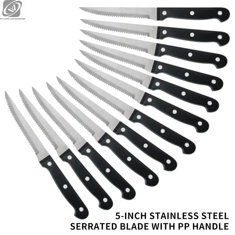 Steak Knives Set 1–12 Pc | Serrated Stainless Steel Dinner Knife Steak Knife Set Axl 12 Pcs Steak Knife China Mainland