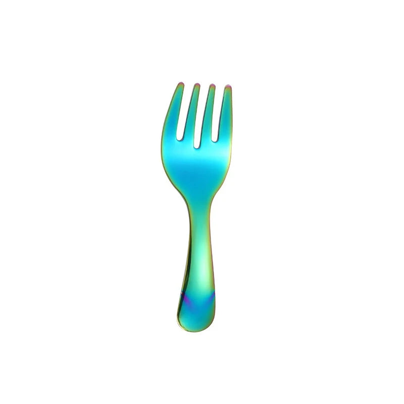 Mini Stainless Steel Spoon & Fork Set – Portable Camping Cutlery Portable Cutlery Set Axl Multicolor Fork