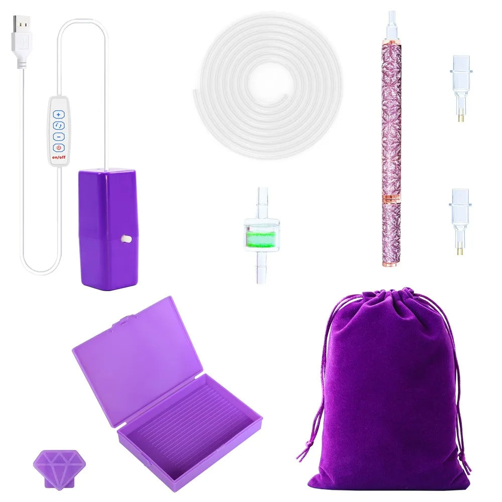 Electric Vacuum Diamond Painting Pen Kit – USB Suction Tool Diamond Painting Tool Axl Purpel-C