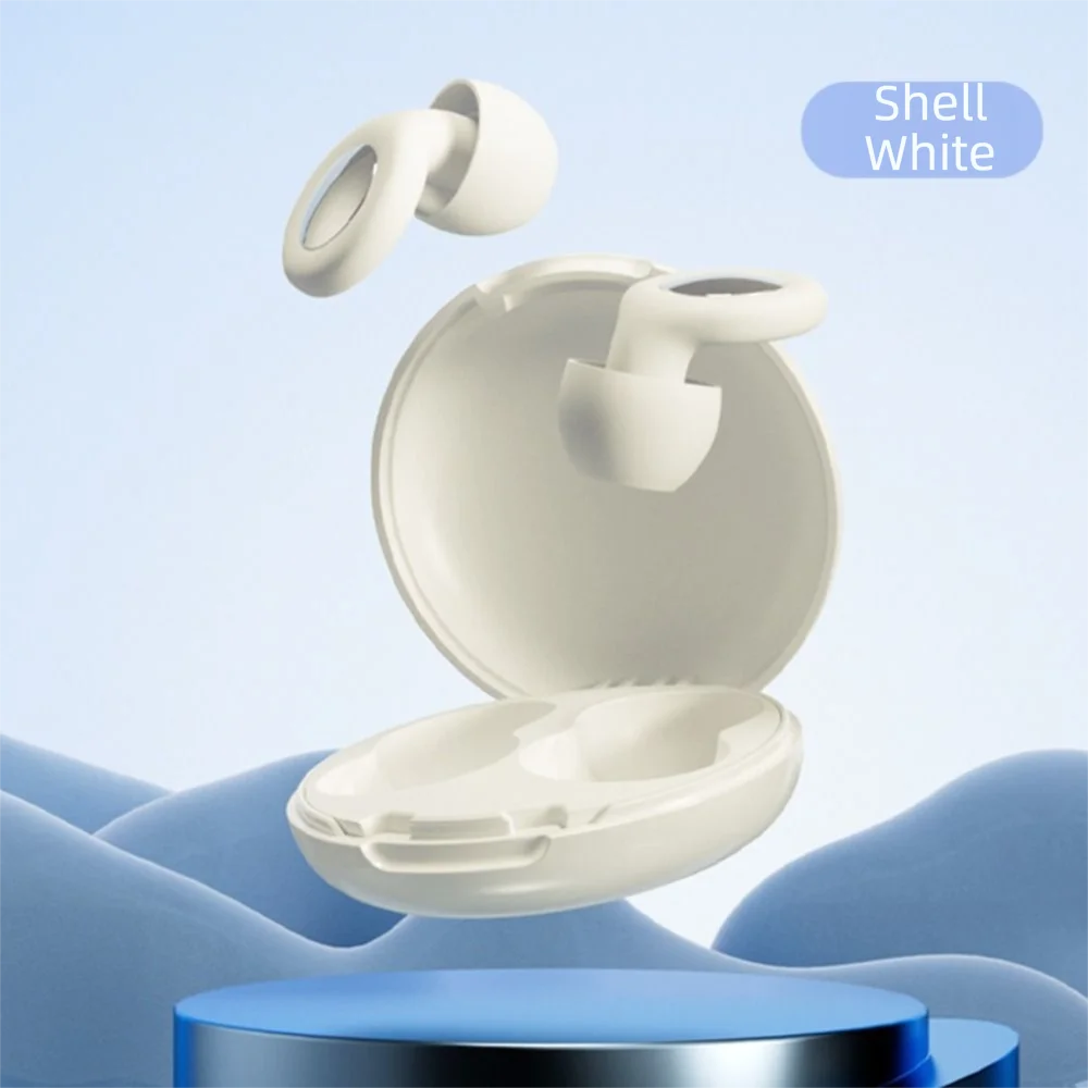 Soft Silicone Noise-Reducing Earplugs – Reusable & Waterproof Silicone Earplugs Axl White