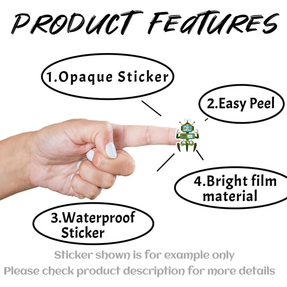 Robot Self-Adhesive Stickers 180pcs – Craft & Party Seals Decorative Stickers Axl