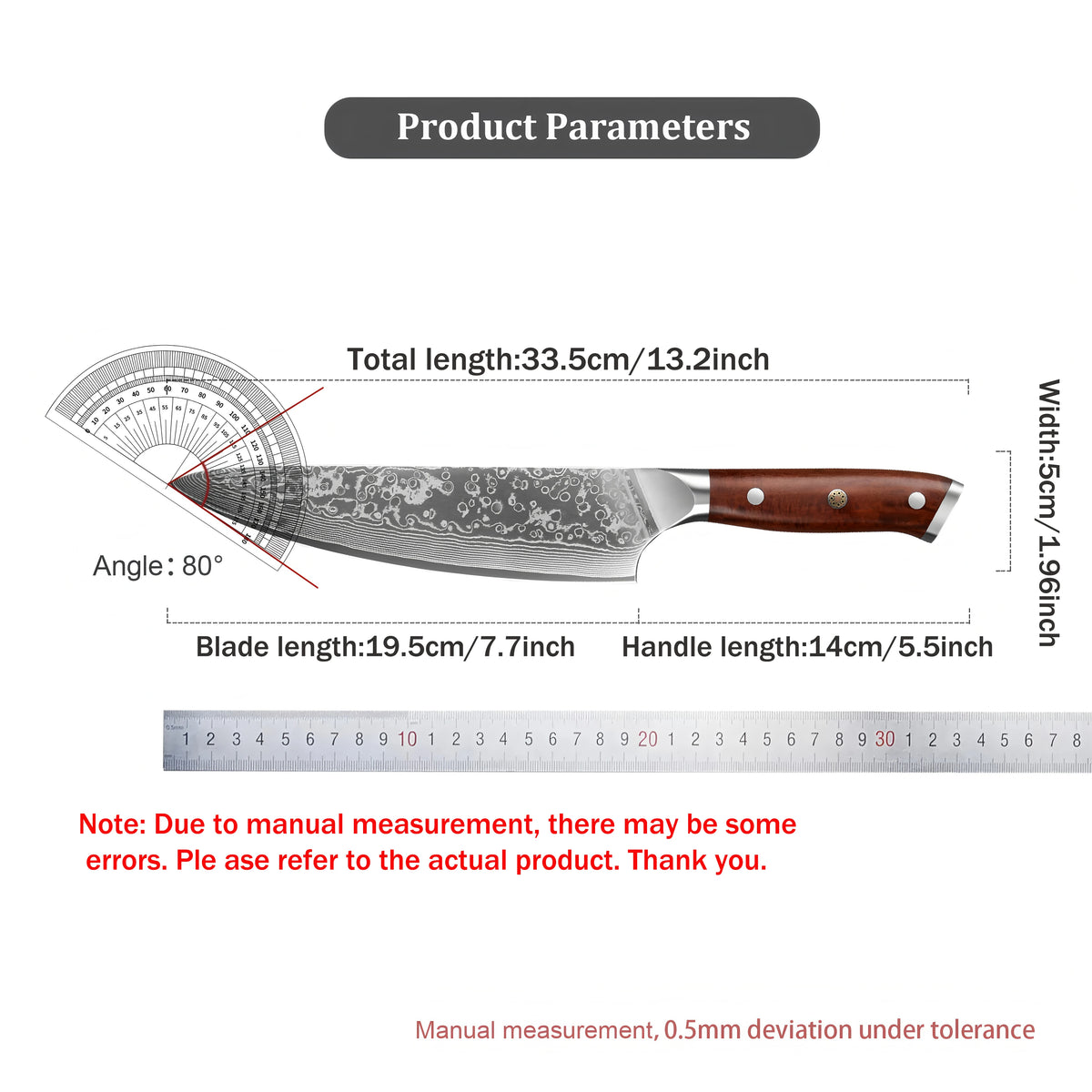 67-Layer Damascus Steel Chef Knife Set – 1, 2 or 3 Piece Damascus Chef Knife Axl