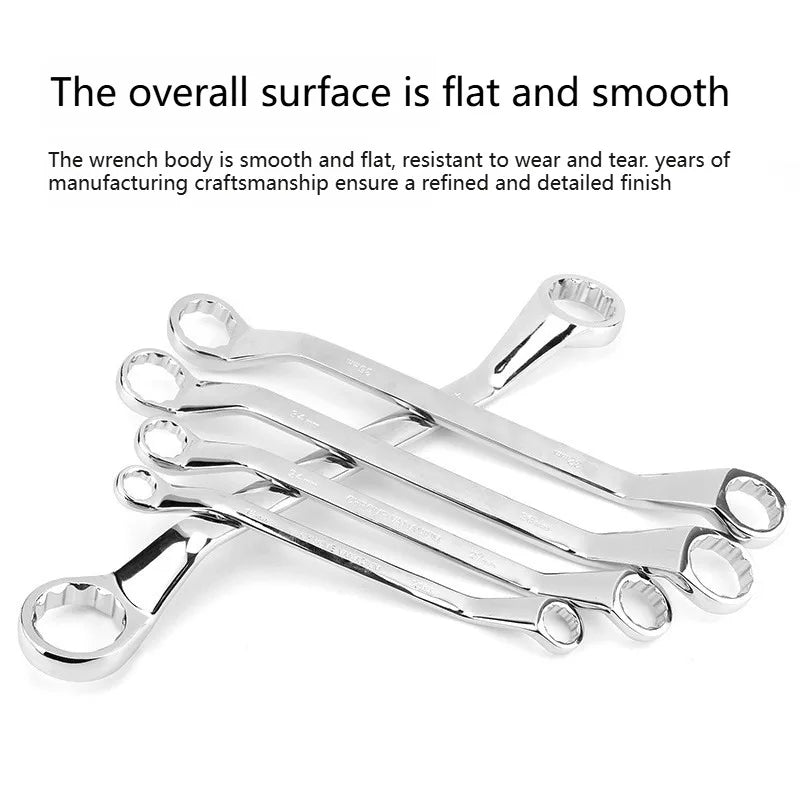 Double End Offset Ring Spanner – Chrome Vanadium Steel Wrench Box End Wrench Axl