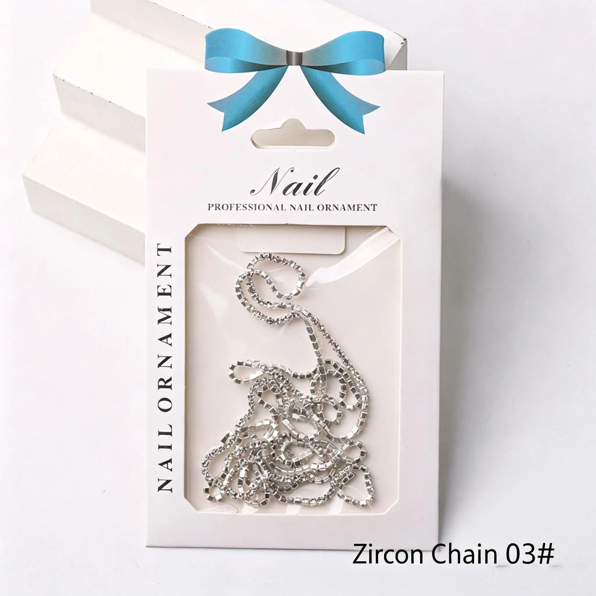 Crystal Rhinestone Cup Chain for Nail Art – Cuttable DIY Manicure Nail Art Chain Axl 03 1mm