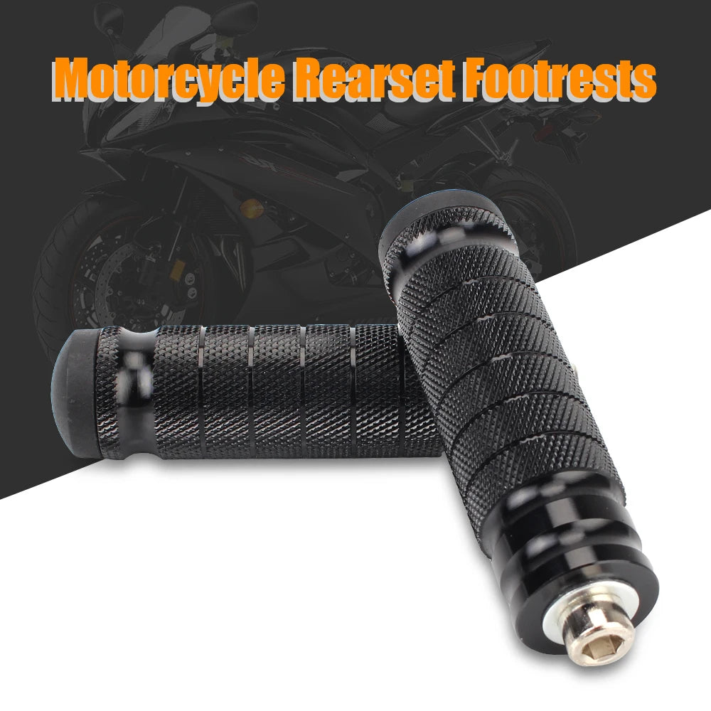 Universal CNC Aluminum Motorcycle Rear Footpegs – Rearset Pair Motorcycle Footpegs Axl