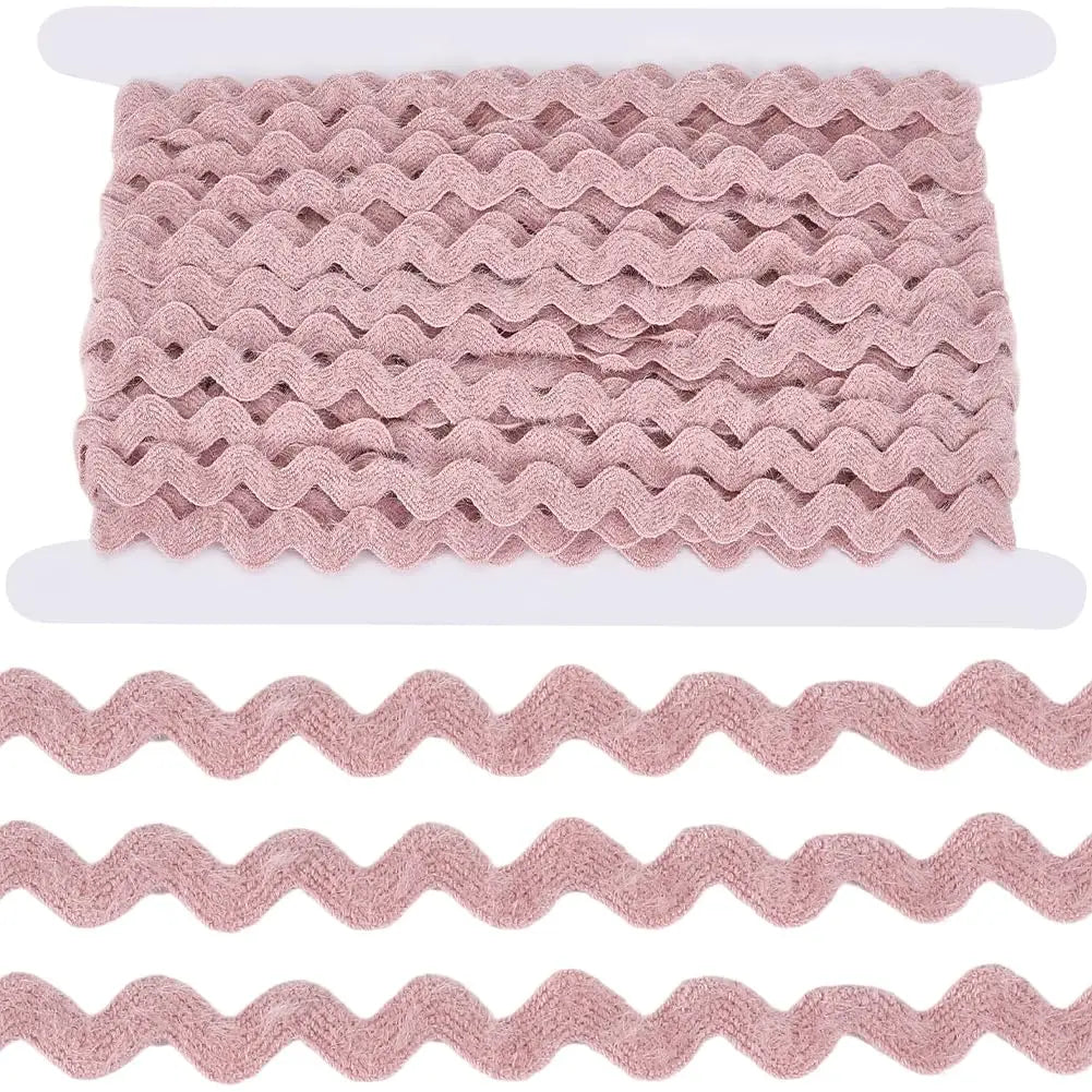 White Ric Rac Ribbon 1/4 Inch 25 Yards | Polyester Wave Trim Craft Ribbon Trim Axl AECH04-17480