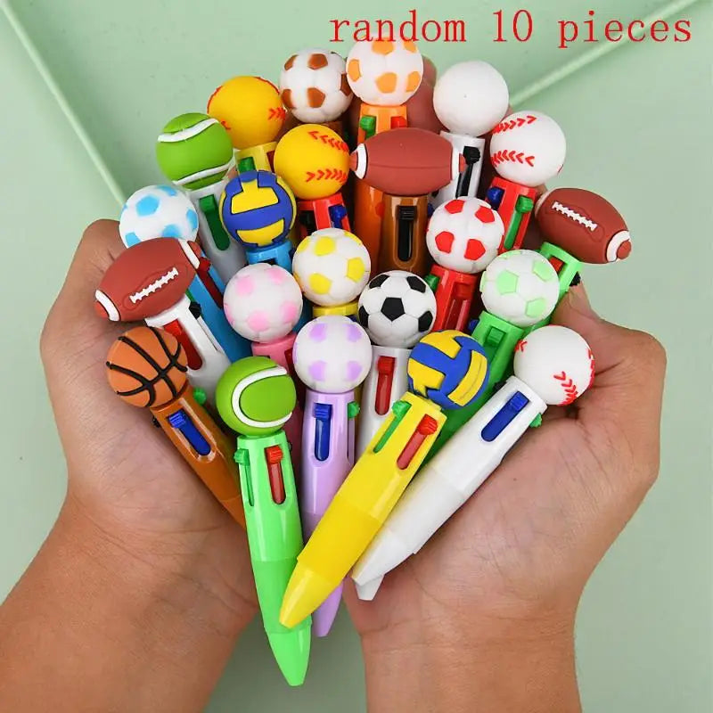 Sports 4-Color Pens 10/20 Pcs – Football Basketball Party Favors Novelty Party Pens Axl A2 10pcs