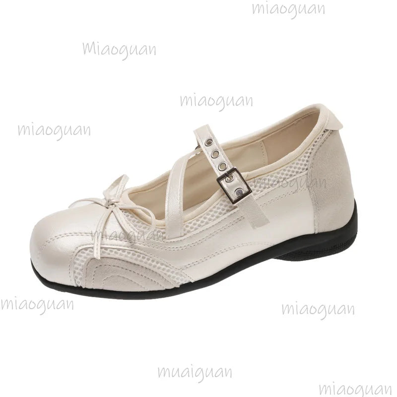 Women's Square Toe Butterfly Mary Jane Loafers | Buckle Strap Mary Jane Loafers Axl