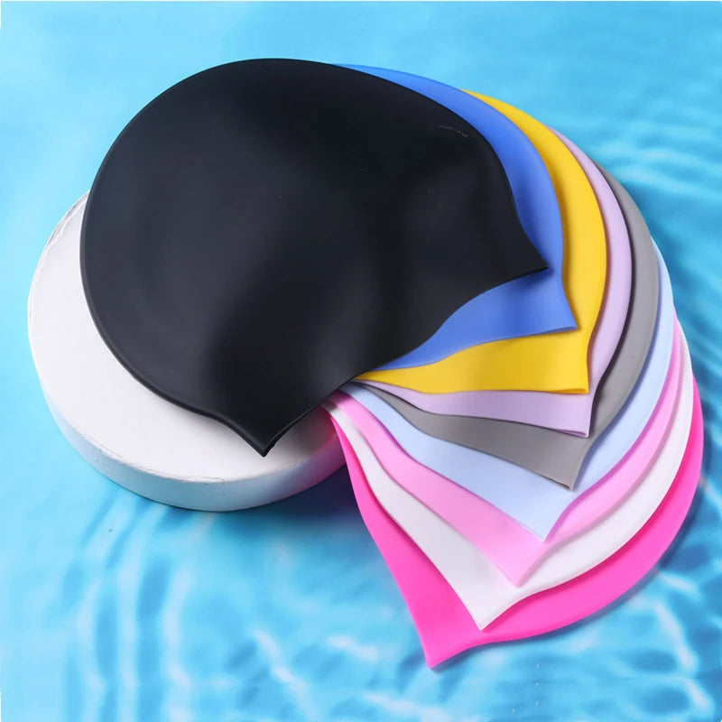 Silicone Swimming Cap – Waterproof Swim Hat for Men & Women Swim Cap Axl