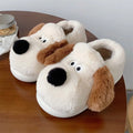 Fluffy Dog Slippers – Warm Furry Animal Slide Shoes for Women Fluffy Animal Slippers Axl White loafer 38-39