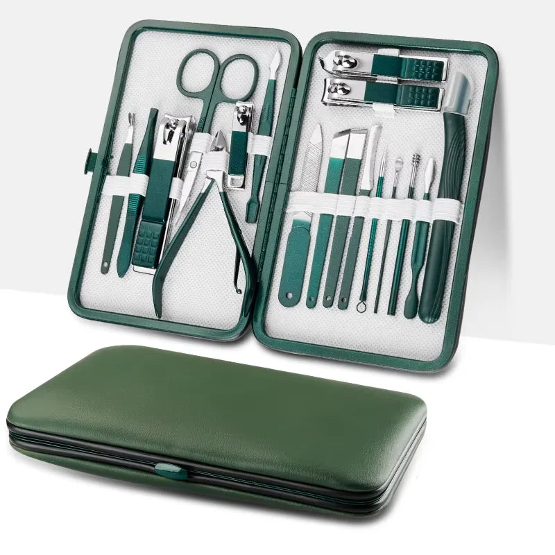 Stainless Steel Manicure Pedicure Kit – 7, 10 & 18 Pc Sets Manicure Pedicure Kit Axl