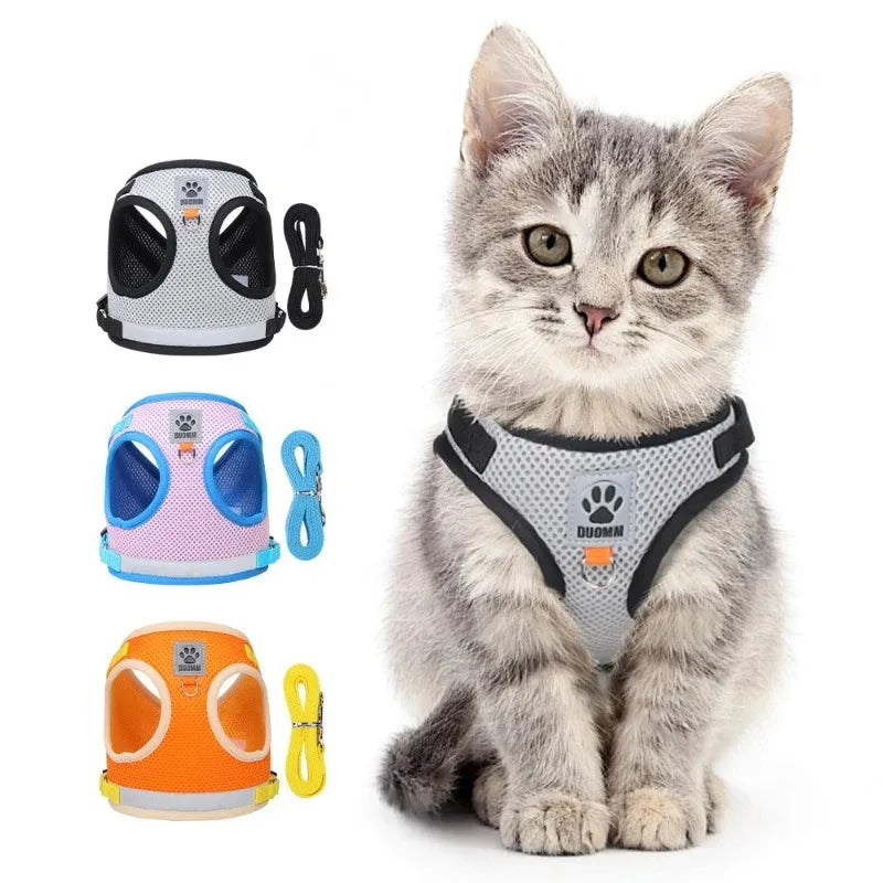 Vest Style Pet Harness & Leash Set – Reflective Mesh, Escape-Proof Pet Harness Set Axl
