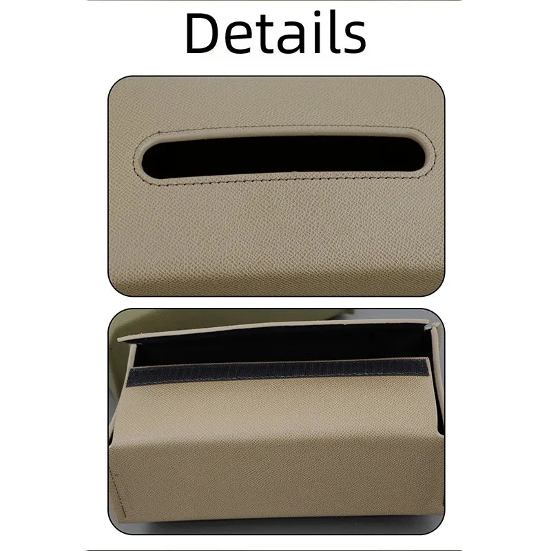 Luxury Leather Tissue Box Cover | Elegant Rectangular Table Decor Tissue Box Cover Axl