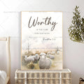 John 1:29 Bible Verse Jesus Wall Poster | Self-Adhesive Art Wall Art Poster Axl z9 21x30cm No Frame