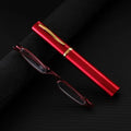 Pen-Holder Reading Glasses – HD Portable Metal Frame Reading Glasses Axl black 1.00