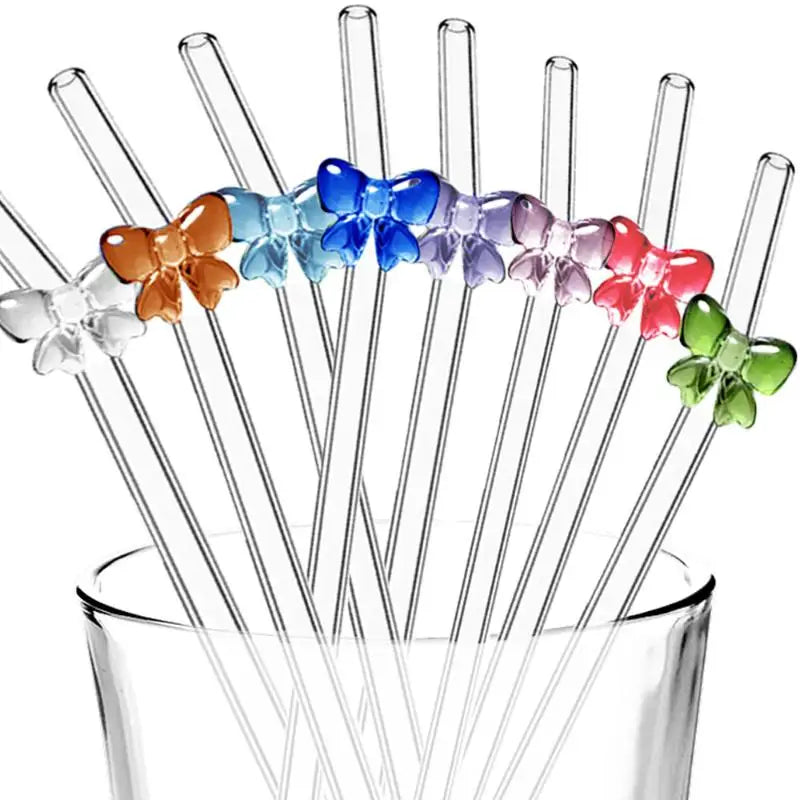 Butterfly Glass Drinking Straw – Reusable 8mm Party Straw Glass Drinking Straw Axl
