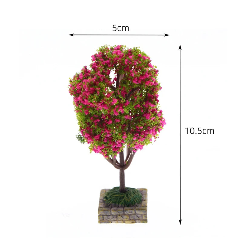 1:12 Dollhouse Mini Flower Tree | Micro Landscape Decor Prop Dollhouse Miniature Axl A1