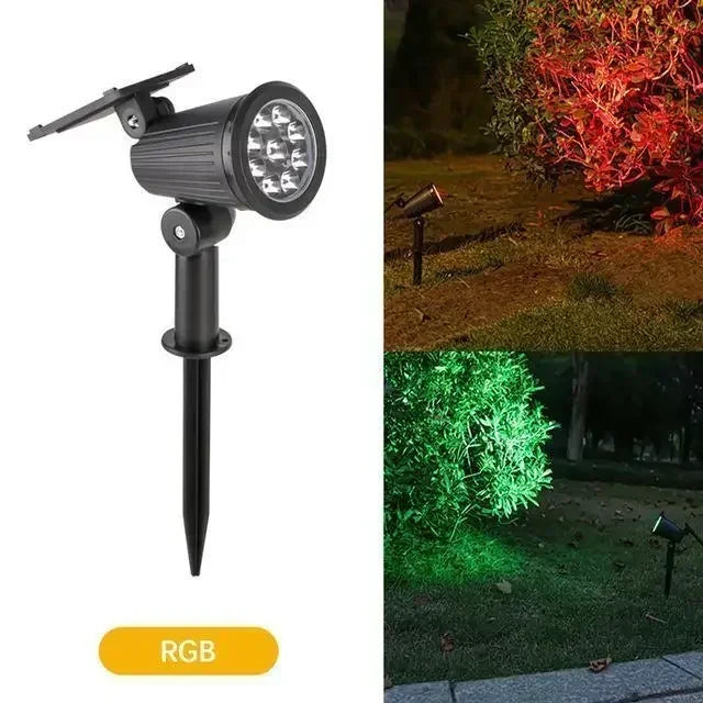 9 LED Solar Spotlight IP65 Waterproof Outdoor Garden Pathway Lamp Solar Garden Spotlight Axl RGB Light