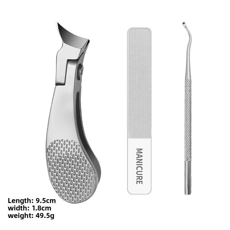 Penguin Nail Clipper – Wide Jaw Stainless Steel Toenail Cutter Nail Clipper Axl silver Penguin Trans