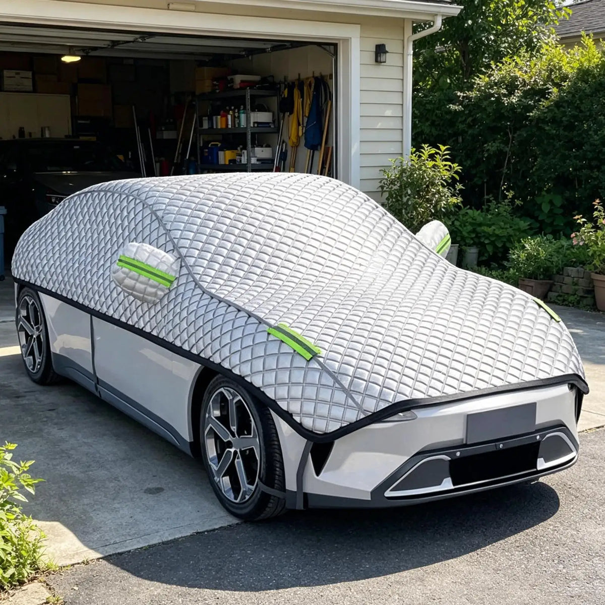 Half Car Cover – UV, Rain, Snow & Frost Shield for Sedans Half Car Cover Axl
